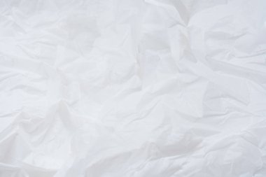 Arkaplan olarak plastik torba. Üst görünüm.