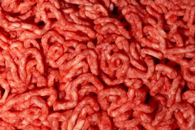 Çiğ kıyma yakın plan, üst görünüm.. 