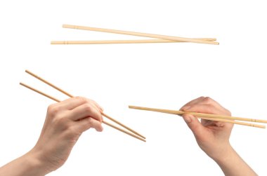 Beyaz arka planda izole edilmiş suşi çubukları.. 