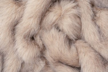 Arka plan olarak sahte kürk dokusu, üst görünüm.