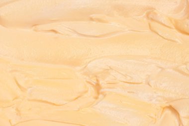 Beyaz krem şanti. Üst görünüm. 