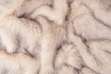 Arka plan olarak sahte kürk dokusu, üst görünüm.