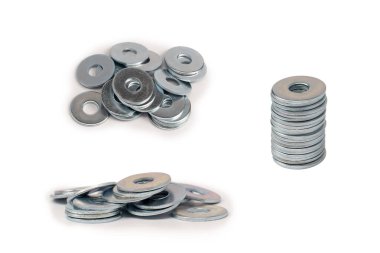 Metal temizleyici beyaz arkaplanda izole edilmiş.. 