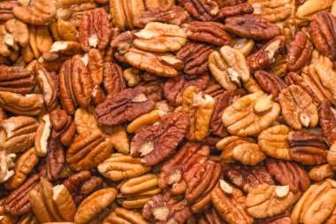 Cevizli fındıklı arkaplan. Üst görünüm. 