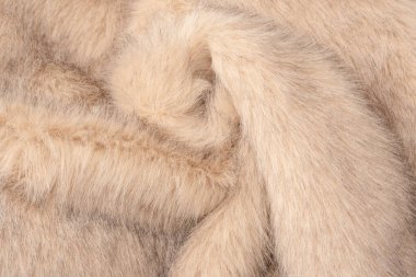 Arka plan olarak sahte kürk dokusu, üst görünüm.