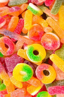 Çeşit çeşit şekerleme. Üst Manzara. Jöleli şekerler.