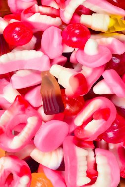 Çeşit çeşit şekerleme. Üst Manzara. Jöleli şekerler.