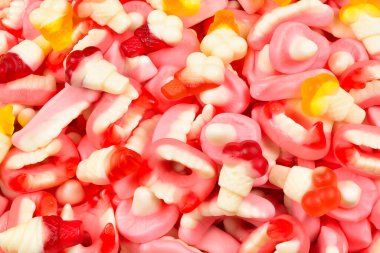 Çeşit çeşit şekerleme. Üst Manzara. Jöleli şekerler.