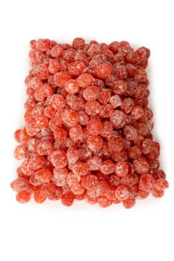 Kurutulmuş kumkat beyaz arka planda izole edilmiş. Üst görünüm.