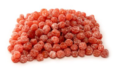 Kurutulmuş kumkat beyaz arka planda izole edilmiş. Üst görünüm.