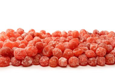 Kurutulmuş kumkat beyaz arka planda izole edilmiş. Üst görünüm.