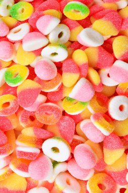 Çeşit çeşit şekerleme. Üst görünüm. 