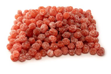 Kurutulmuş kumkat beyaz arka planda izole edilmiş. Üst görünüm.