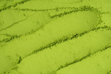 Kibrit çayı, arka plan olarak kibrit tozu. 