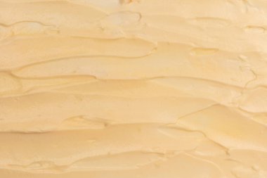 Beyaz krem şanti. Üst görünüm. 