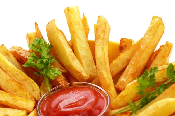 French Fries Ketchup Closeup — Stock Photo, Image