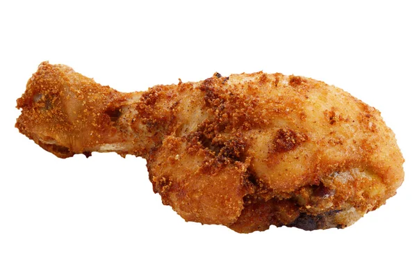 白い背景の上で分離された鶏のグリル脚 — ストック写真