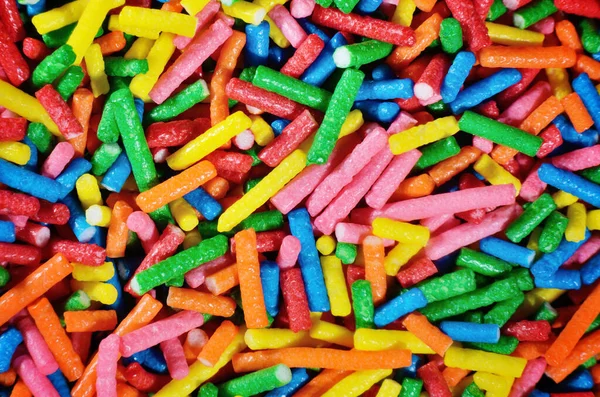 Vícebarevná Cukrové Sypání Makro Pozadí Fotka — Stock fotografie