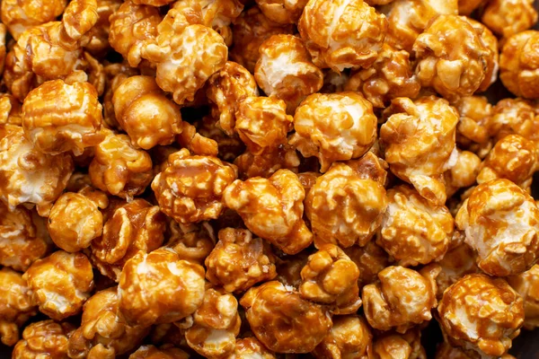 Karmelizowane Słodkie Płatki Popcornu Bezglutenowe Żywności Tło — Zdjęcie stockowe