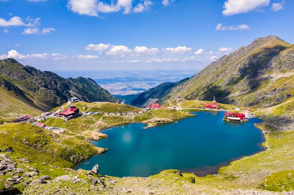 Lago Montaña Alpina Durante Verano Lago Balea Carretera Transfagarasan Son —  Fotos de Stock