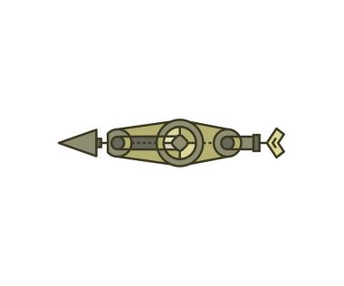 dekoratif ok steampunk biçim vektör çizimi