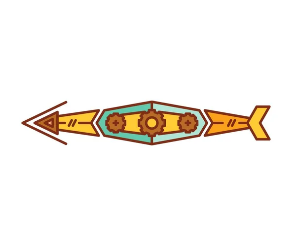 Steampunk Arrow Vector Illustration — Stock Vector