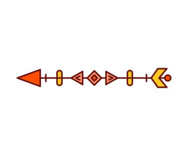 Beyaz arkaplan vektör illüstrasyonunda ok silahı