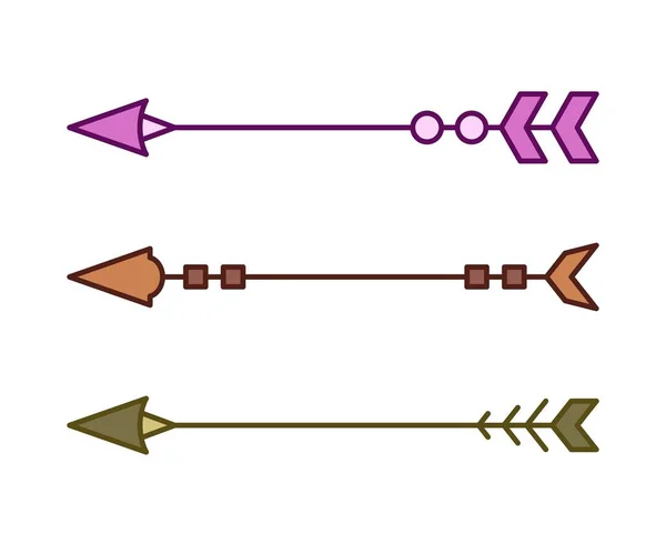 Arrows Decoration Set Vector Illustration — Stock Vector