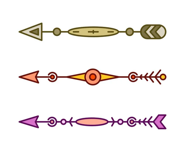 Flèches Décoration Set Vectoriel Illustration — Image vectorielle
