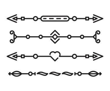 Metin bölücüler ve ayırıcılar sanat çizelgesi