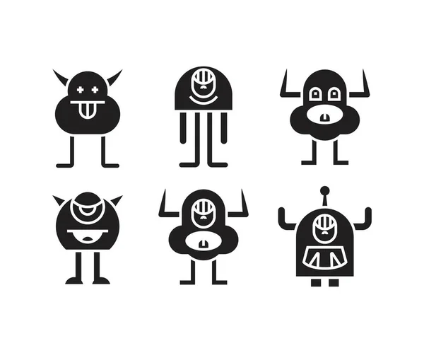 Monster Characters Vector Illustration — Stock Vector