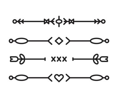 Metin bölücüler ve ayırıcılar sanat çizelgesi