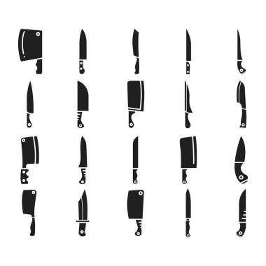 knife icons set vector illustration