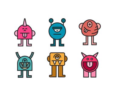 Çizgi film canavarları çizimi