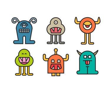 Çizgi film canavarları çizimi