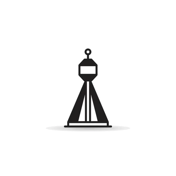 Cell Site Tower Icon White Background — Stock Vector