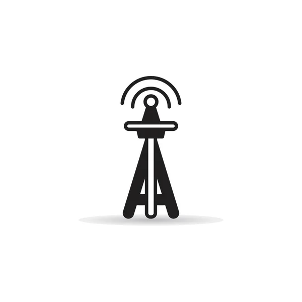 無線マストとネットワークタワーのアイコン — ストックベクタ