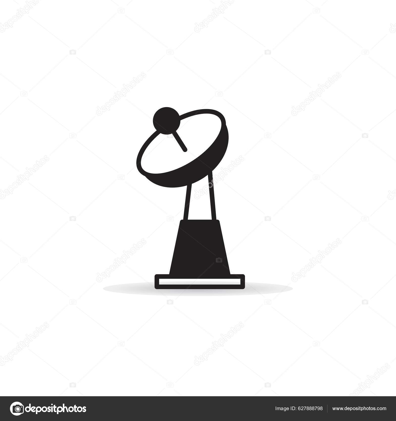 Radio Network Tower Icon White Background Stock Vector by ©loopang