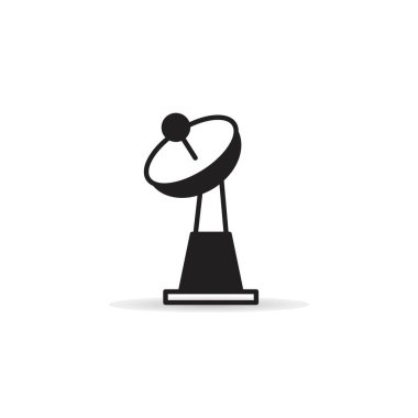 Beyaz arkaplanda radyo ve ağ kulesi simgesi