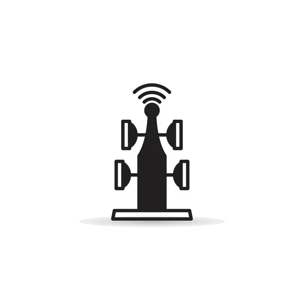無線ネットワークタワーのアイコンベクトル図 — ストックベクタ
