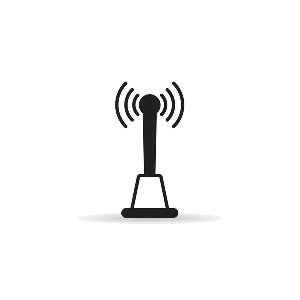 Radio Network Tower Icon White Background — Stock Vector