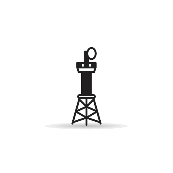 Network Tower Icon White Background — Stock Vector