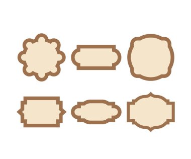 blank label badge illustration set