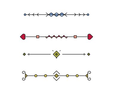decorative text dividers and separators illustration