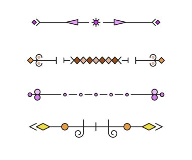 decorative text dividers and separators illustration