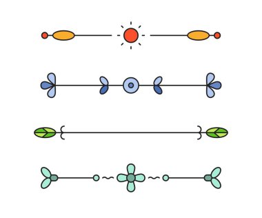 decorative text dividers and separators illustration