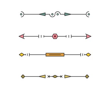decorative text dividers and separators illustration