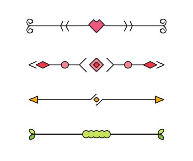 decorative text dividers and separators illustration