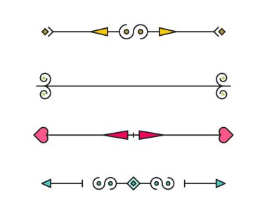 decorative text dividers and separators illustration