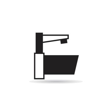 lavabo ve leğen simgesi vektör çizimi